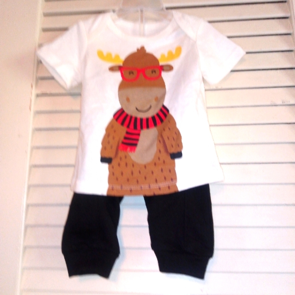 NEW 3/6 MOS. WONDER NATION 2 PC INFANT BOY SET